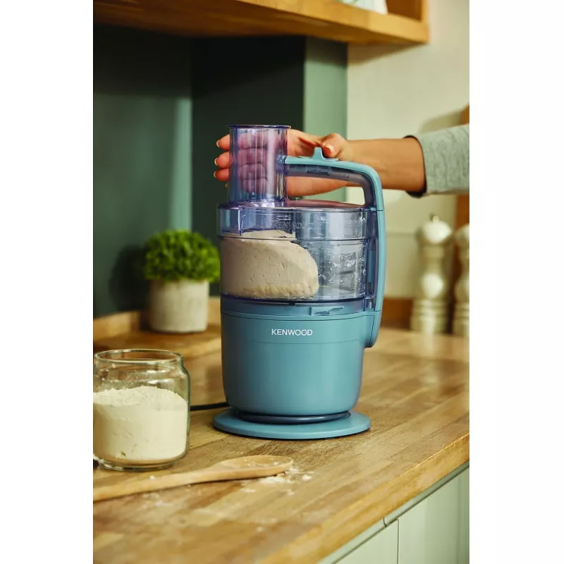 Virtuvinis kombainas Kenwood FDP23.140GY MultiPro Go — kompaktiškas nešiojamas smulkintuvas, pilkas