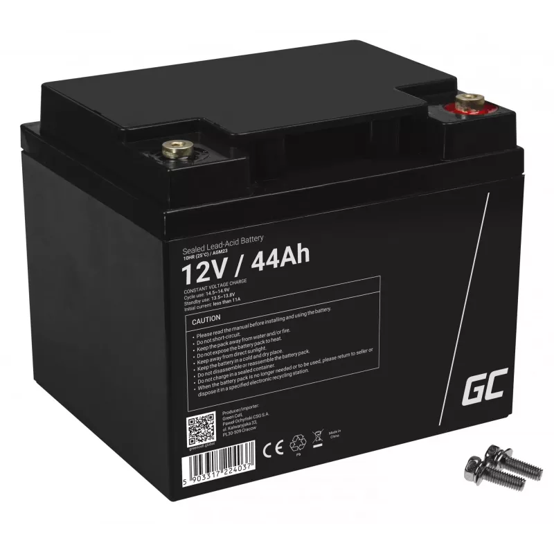 Green Cell AGM23 UPS akumuliatorius sandarus švino rūgšties (VRLA) 12 V 44 Ah