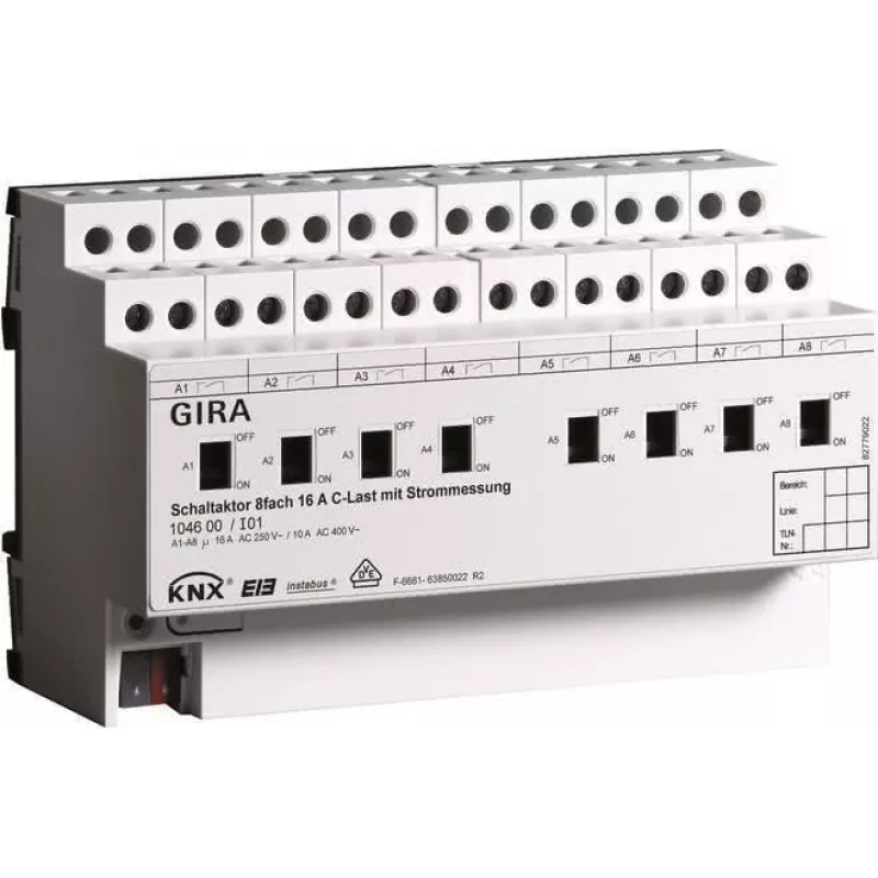 GIRA perjungimo pavara 8 krypčių REG KNX/EIB 16A C-Last 104600 (104600)