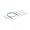 DELOCK 19 inch Keystone Patch Panel 24 prievadų kampinis su įtempimo sumažinimu, 1U, juodas, 482,6×125,5×44,2 mm