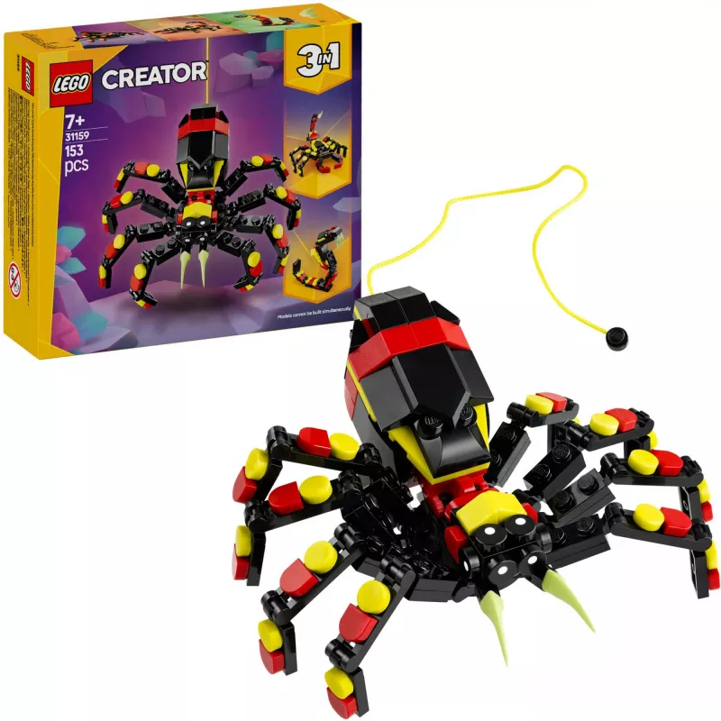 LEGO Creator 3-in-1 statomas voras modelis 31159 — 153 dalys, amžius 7+, 110×150×50 mm