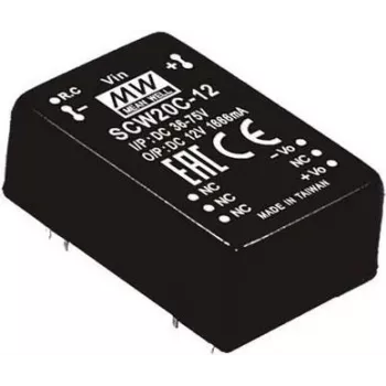 Maitinimo adapteris MEAN WELL SCW20C-15 20 W įėjimas 36–75 V išėjimas 15 V
