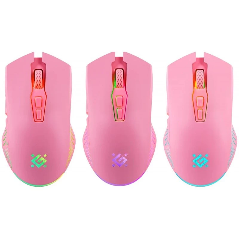 Belaidė žaidimų pelė DEFENDER P ANDORA PINK sąsaja
