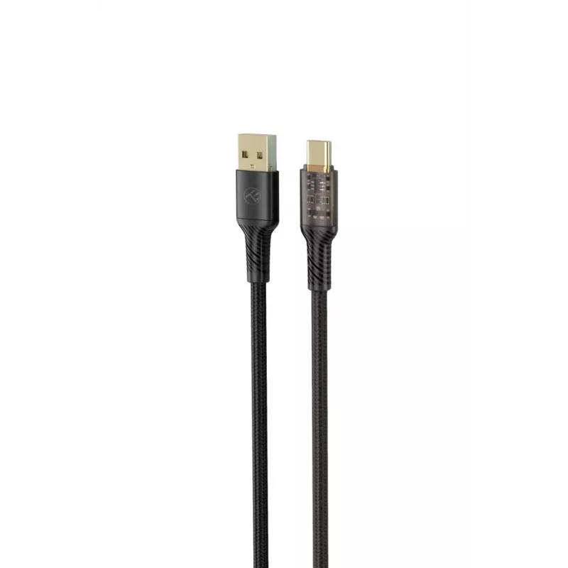 USB Type-C duomenų laidas Tellur TLL155711, 3A srovė, 100 cm, juodas