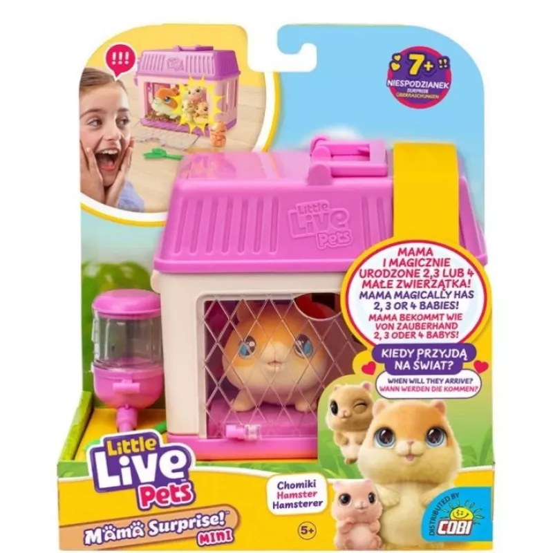 Interaktyvus žaisliukas Cobi Little Live Pets Mama Surprise Mini Hamster MO-26626, maža kolekcinė figūrėlė