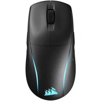 Žaidimų pelė CORSAIR M75 — juoda, vienspalvis paviršius, svoris 0,089 kg