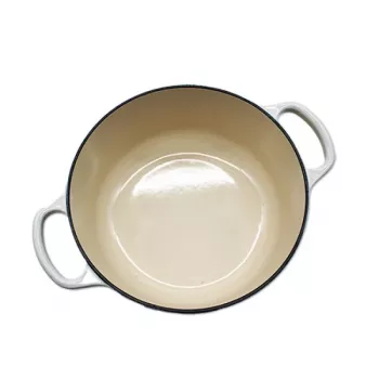 Le Creuset Signature Roaster apvalus baltas 20 cm