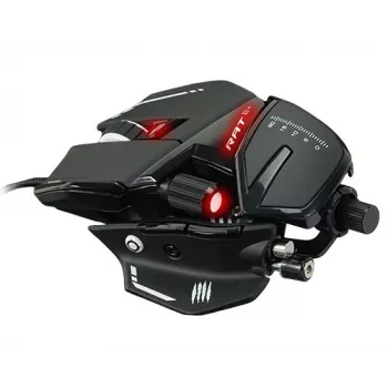 Žaidimų pelė Mad Catz R.A.T. 8+ — dešiniarankė, optinė, 16000 DPI, 11 mygtukų, USB Type-A, 145 g