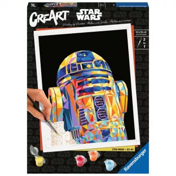 Tapybos rinkinys Ravensburger CreArt Star Wars R2‑D2 – tapybos pagal skaičius rinkinys