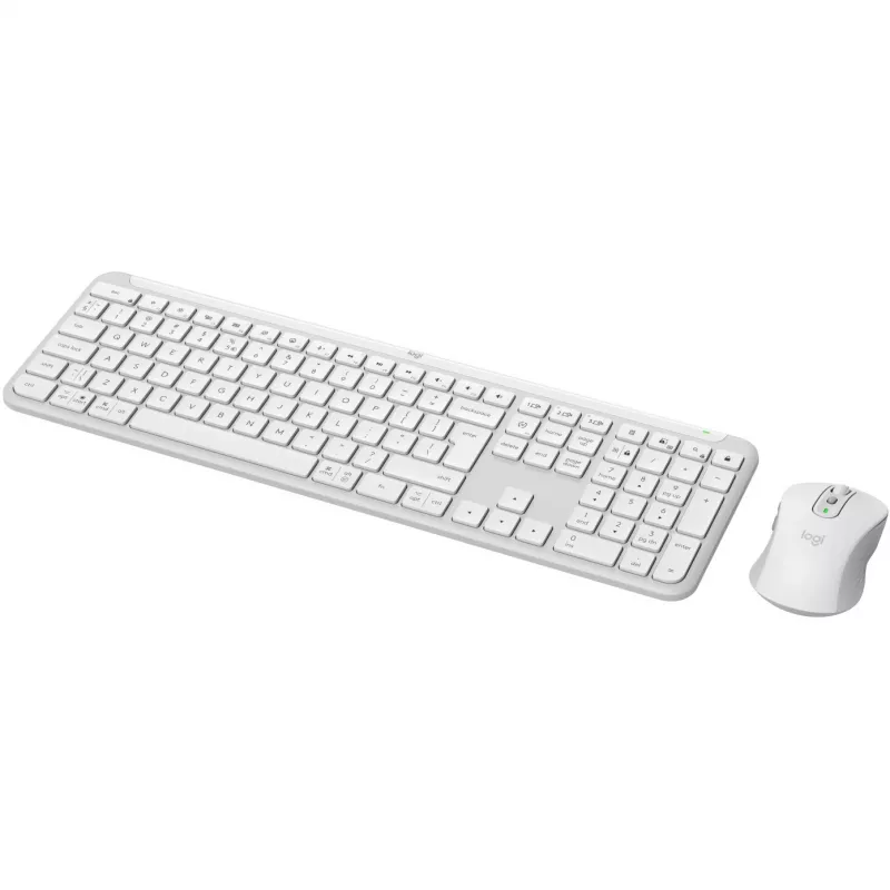 Logitech Signature Slim Combo MK950 - Klaviatūros ir pelės rinkinys - 100% pilno dydžio - Belaidis - Bluetooth 5,1 LE - QWERTY - US International - Off-White (920-012491)