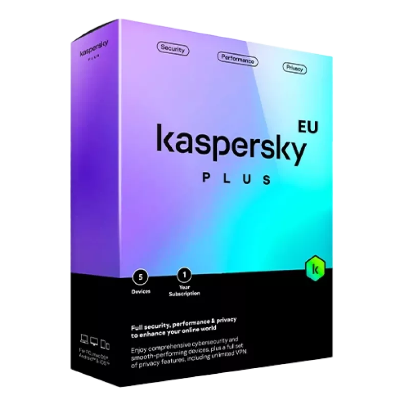 Kaspersky Plus | 5 įrenginiai | 1 metai | ES