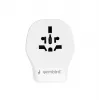 Sieninis kelioninis adapteris GEMBIRD TPA-1A2C20-02-W 20W — 1×USB-A + 2×USB-C, Type G kištukas, 100–250V, baltas