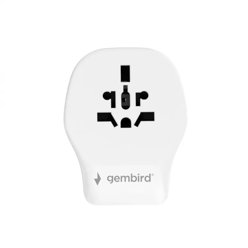 Sieninis kelioninis adapteris GEMBIRD TPA-1A2C20-02-W 20W — 1×USB-A + 2×USB-C, Type G kištukas, 100–250V, baltas