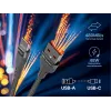 Tracer 47487 USB A - Type C M/M 1m laidas pilkas