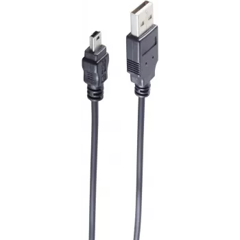 USB laidas ShiverPeaks BS14-16025 1m USB A Mini-USB B Juodas