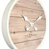 NeXtime klok 3134wi Plank, Ø50 cm, Sieninis, Baltas
