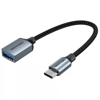 Vention USB 3.0 C mažas į A lizdą OTG laidas 0,15 m pilkas aliuminio lydinio tipas