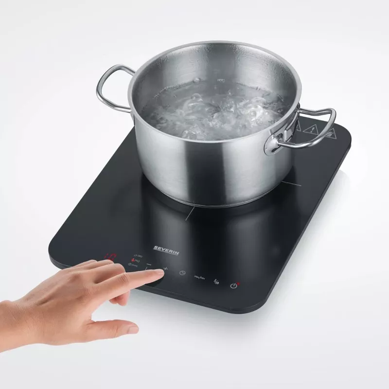 Indukcinė kaitlentė SEVERIN KP 1032, 1 zonos jutiklinis valdymas, 220 mm Ø, 2000 W, stiklo keramikos paviršius, pastatoma
