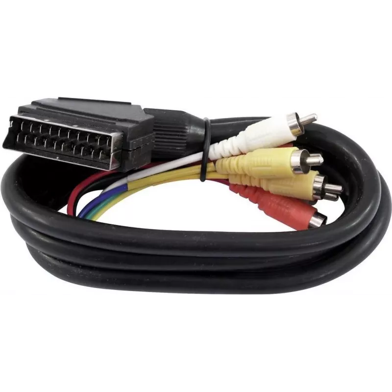 SCART į 6x RCA adapterio kabelis Omnitronic 1,5 m