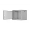 Lanberg WF01-6409-23S 19 9U 600X450 pilka sieninė montavimo spinta, perforuota