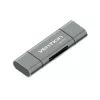 Vention USB3.0 daugiafunkcis kortelių skaitytuvas pilkas metalinis tipas