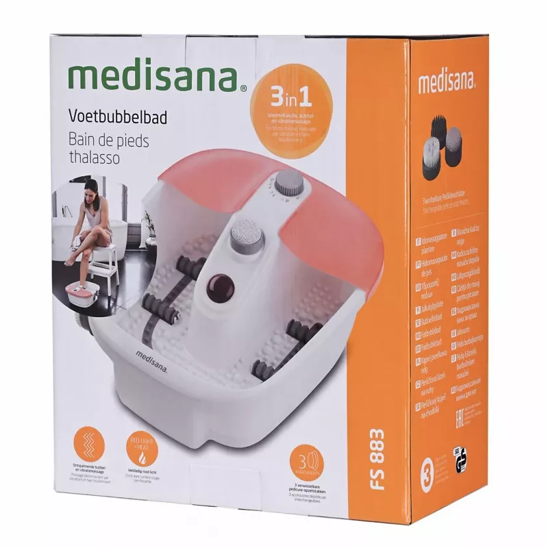Medisana FS 883 pėdų SPA vonelė, oranžinė/balta, 80 W