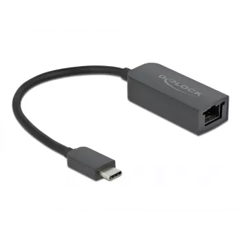 Adapter USB Type-C vyriškas į 2.5 Gigabit LAN kompaktiškas DeLOCK 66645