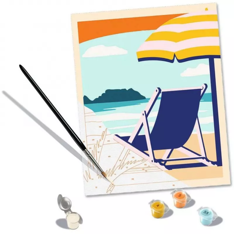 Piešimo rinkinys Ravensburger CreArt – Relax at the Beach (23897) meno rinkinys