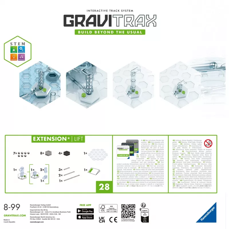 “GraviTrax” papildinys “Lift”, “Ravensburger 22419”, įvairiaspalvis