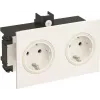 Rehau Socket Outlet 2-way SIGNA IN pure white BRK 2STD (6121014)