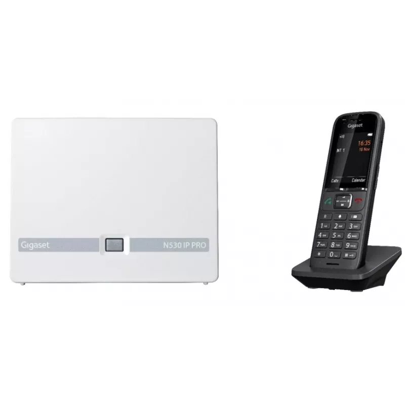 Gigaset N530 IP PRO + S700H PRO DECT telefonas su skambintojo ID antracito spalvos