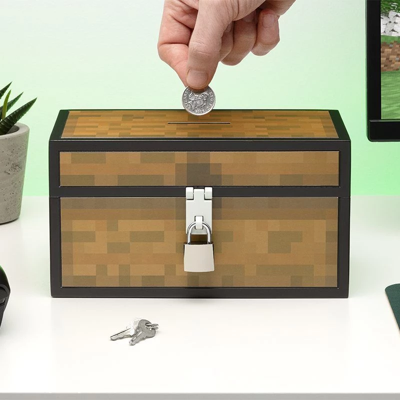 Taupyklė Paladone Minecraft Chest dizaino PP13601MCF monetų bankas vaikams ir gerbėjams