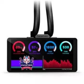 Phanteks Glacier One 360M25 LCD AiO-Skysčio Aušinimas, 6 colių Ekranas - 360 mm, juodas