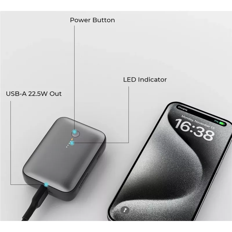 AUKEY 157000 power bank 10000 mAh Pilka