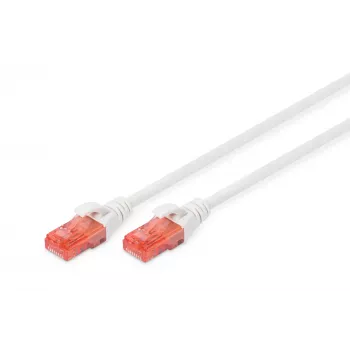 Tinklo kabelis Digitus CAT 6 U/UTP jungiamasis laidas RJ-45 Cat6 3m baltas