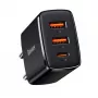 Baseus 30W USB įkroviklis QC PD3.0 Type C PD greitasis įkrovimas greitasis telefono įkroviklis, skirtas iPhone 17 16 15 14 13 12 Pro Max Xiaomi Samsung