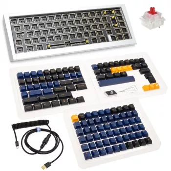 Ducky Outlaw 65 klaviatūra Universali USB JAV anglų kalba Sidabrinė