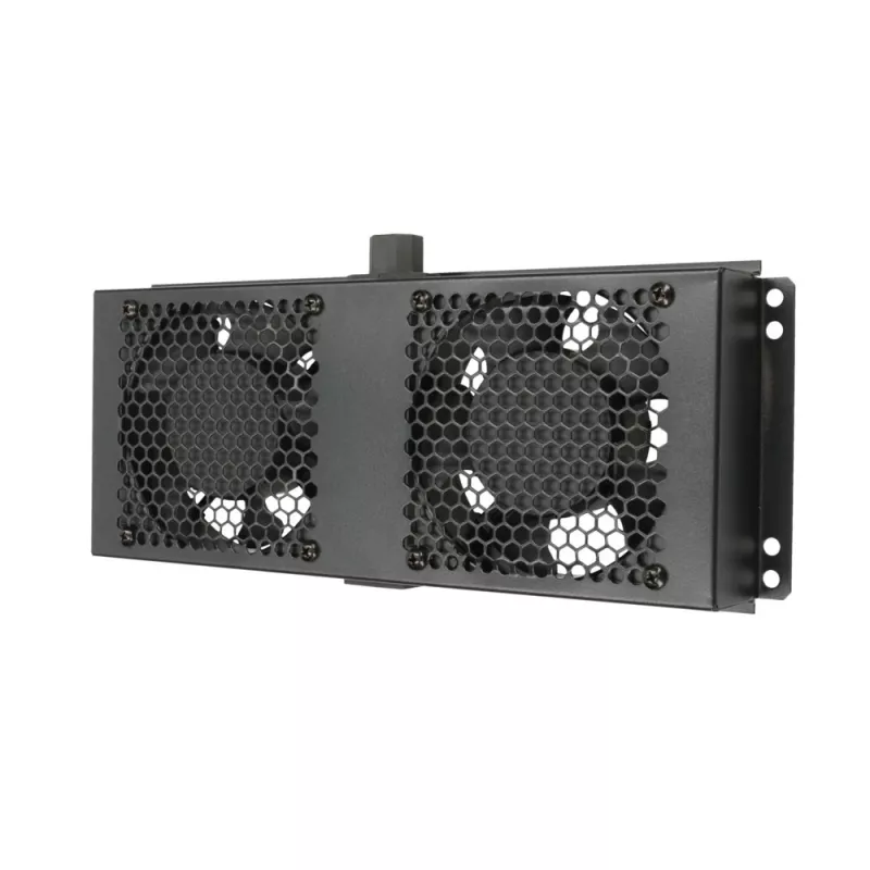 Aušinimo ventiliatorius Extralink 2 FANS ROOF COOLING UNIT 220V AC Juoda Metal