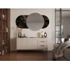 Komoda cama meble ALMERA 156×42×75 cm, riešutmedžio/kašmyro spalvos, 3 stalčiai, medžio drožlių plokštė