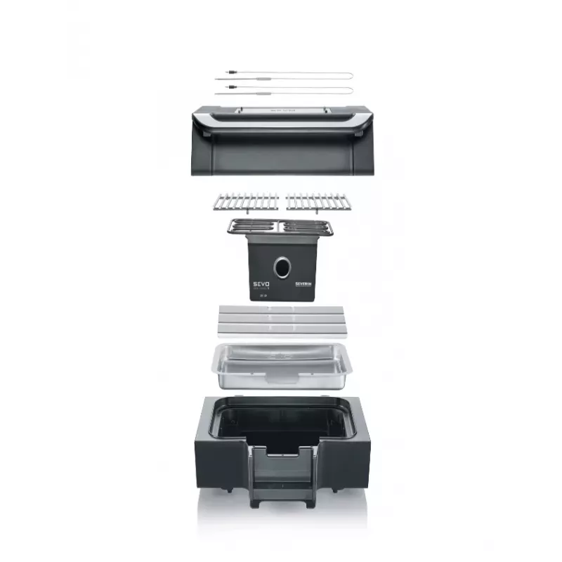 Stalinis elektrinis grilis Severin PG 8138 3000 W juodas nerūdijantis plienas