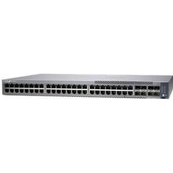 Juniper EX4100-F 48 prievadų 10/100/1000BaseT PoE+, 4x 10G SFP+ aukštutinio ryšio prievadai, 4x 10G SFP+ jungimo prievadai (optika parduodama atskirai) su StandardSW. TAA atitinkantis. (EX4100-F-48P)