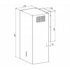 Prie sienos montuojamas virtuvės gartraukis AKPO WK-4 CUBERA WL Juoda Mat T520 M3, 400 mm, 450 m³/h, aliuminio filtras