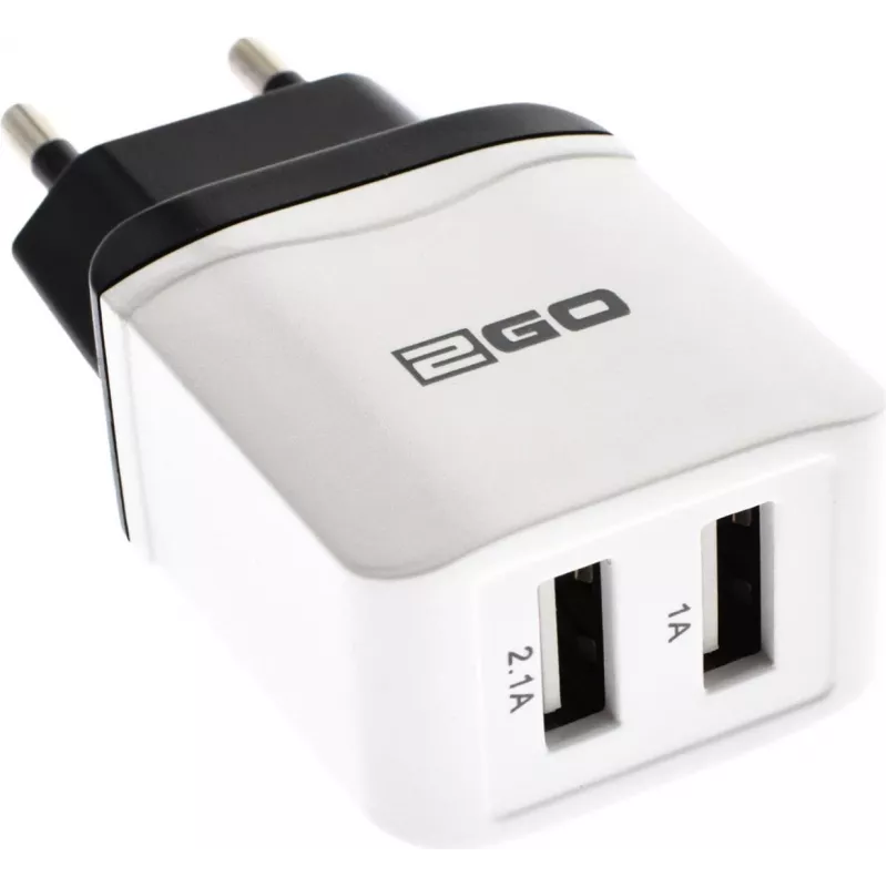 Mobiliojo įrenginio pakrovėjas 2GO 795999 Universalus Baltas AC Vidaus 2 USB prievadai