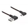 DeLOCK EASY-USB 2.0 laidas USB-A kištukas į Micro-B kištukas kampuotas 0,2 m juodas