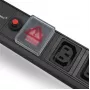 Qoltec 53998 maitinimo juosta RACK 19 | 1U | 10A | PDU | 8xIEC C13 | 2m