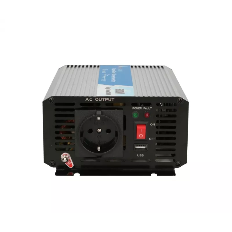 Įtampos keitiklis Extralink OPIP-600W 12V 600W gryna sinusinė banga
