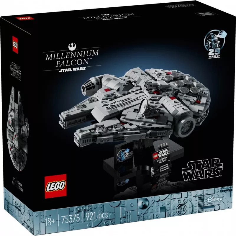 LEGO Star Wars Millennium Falcon 75375 modelio rinkinys — 1351 dalys, 18+, 190×240×130 mm