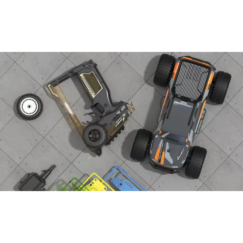 Monstrinis sunkvežimis Amewi CoolRC DIY Crush 2WD 1:18 elektrinis variklis
