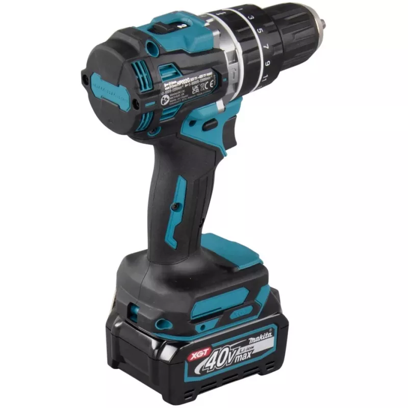Makita - sukamasis kūjis / gręžtuvas - belaidis - 2 greičiai - griebtuvo raktas 13 mm - 64 N·m - 2 baterijos, įkroviklis komplekte - 40 V