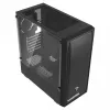 Kompiuterio korpusas SAVIO Noctis Flow — Cube Mini‑ITX/Micro‑ATX/ATX, 3x120mm priekyje, 1x120mm gale, 2x3.5 colio + 3x2.5 colio lizdai, grūdintas stiklas